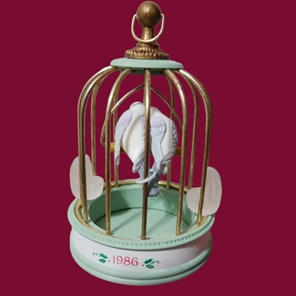 Hallmark vtg first christmas lovebirds christmas ornament 1986